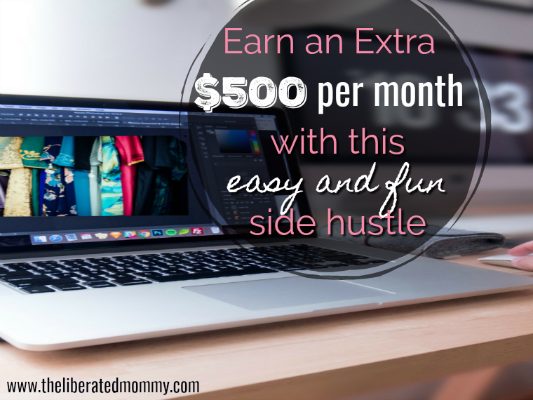 earn extra 500 dollars side hustle for work at home moms selling online
