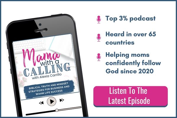 mama with a calling podcast stats - top 3% podcast, heard in over 65 countries, helping moms confidently follow God since 2020